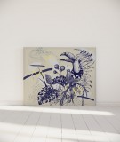 Tête de lit 140 cm Bleu Blanc Missy Toucan