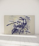 Tête de lit 180 cm Bleu Blanc Missy Toucan