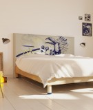 Tête de lit 160 cm Bleu Blanc Missy Toucan