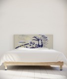 Tête de lit 160 cm Bleu Blanc Missy Toucan