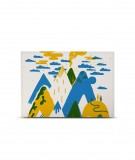 Tête de lit 160 cm Bleu Jaune Laurent Moreau Volcan