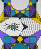 Tête de lit Turquoise Maya Thomas Blattidae