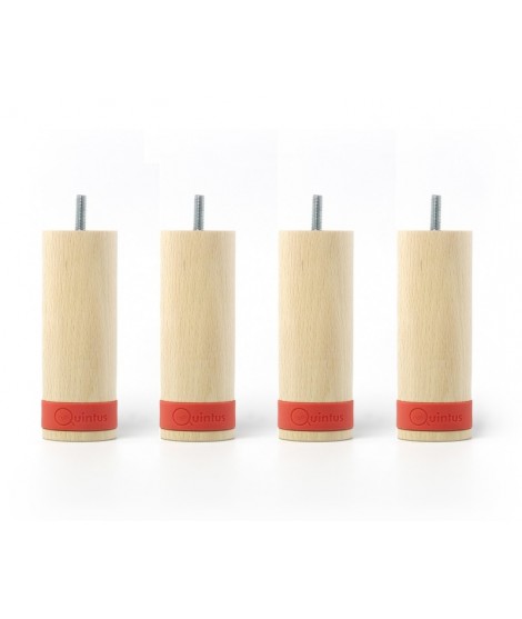 pied de lit myquintus wood 15 cm bois et silicone