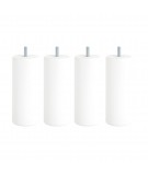 Lot de 4 pieds de sommier cylindre en Hêtre, haut. 15 cm, Made In France