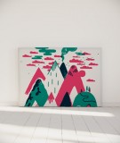 Tête de lit 160 cm Vert Rose Laurent Moreau Volcan