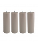 Lot de 4 pieds de sommier cylindre en Hêtre, haut. 25 cm, Made In France
