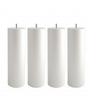 Lot de 4 pieds de sommier cylindre en Hêtre, haut. 30 cm, Made In France