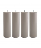Lot de 4 pieds de sommier cylindre en Hêtre, haut. 30 cm, Made In France