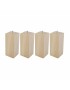Lot de 4 pieds de sommier carrés en Hêtre, haut. 20 cm