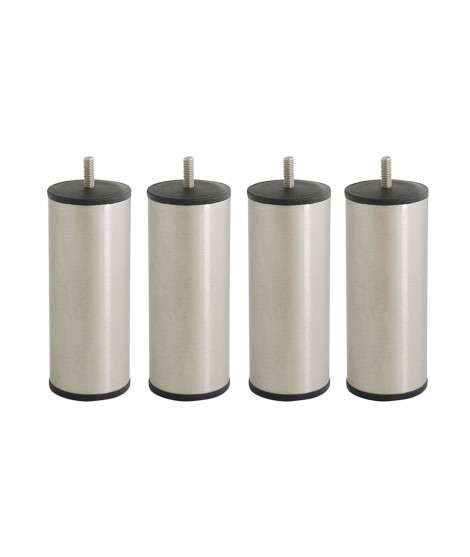 Lot de 4 pieds de sommier cylindre métal