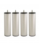 Lot de 4 pieds de sommier cylindre métal