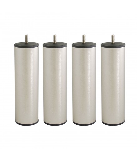 Lot de 4 pieds de sommier cylindre métal