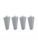 Lot de 4 pieds pyramide en Hêtre, haut. 15 cm, Made In France
