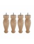 Lot de 4 pieds de sommier Rouergue en Hêtre, haut. 16 cm