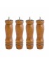 Lot de 4 pieds de sommier Rustique en Hêtre, haut. 20 cm