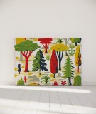 Tête de lit 160 cm Jaune Vert Laurent Moreau Forêt