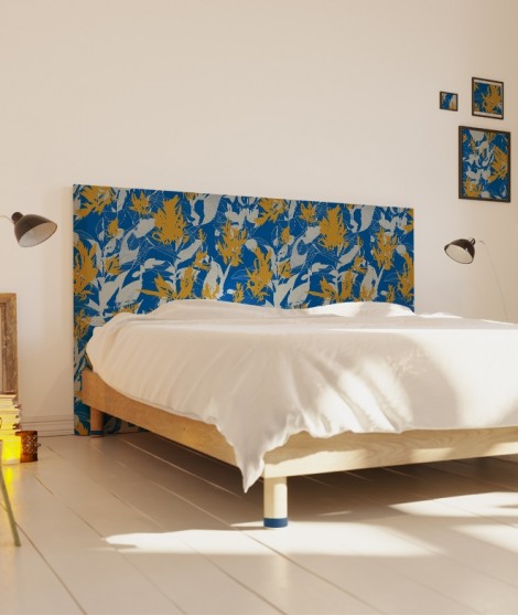 Tête de lit 160 cm Bleu Jaune Marion Hamaide Flamant