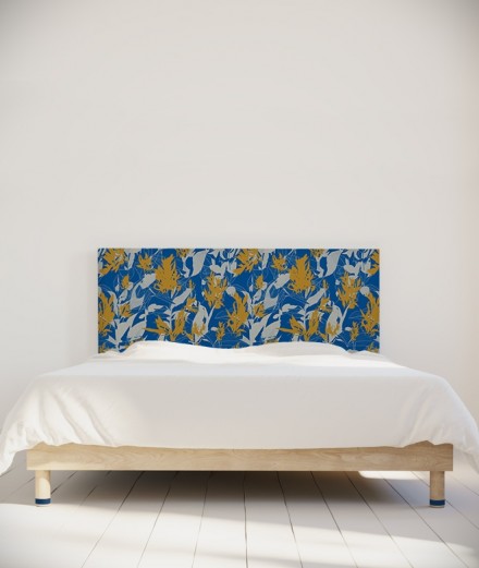 Tête de lit 160 cm Bleu Jaune Marion Hamaide Flamant