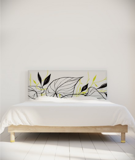 Tête de lit design motif vegetal