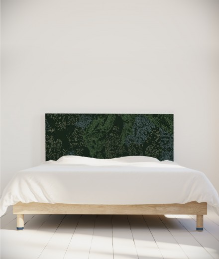 Tête de lit tissu - motif végétal 