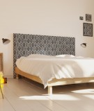 Tête de lit 160 cm Gris Suzy Vergez Feuilles