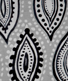 Tête de lit Gris Suzy Vergez Feuilles