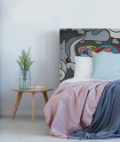 housse tête de lit déco style pop art 