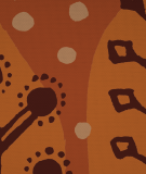 Tête de lit tissu marron Suzy Vergez Plantes