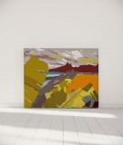 Tête de lit 140 cm Jaune Orange Coco Hellein Nitero