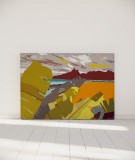 Tête de lit 160 cm Jaune Orange Coco Hellein Nitero