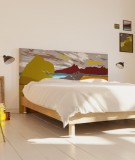 Tête de lit 160 cm Jaune Orange Coco Hellein Nitero