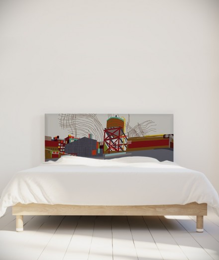 Tête de lit 160 cm Gris Marron Coco Hellein Meatpacking