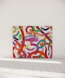 Tête de lit myQuintus Floating Colors par Léa Zamolo, modèle en 140cm