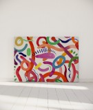 Tête de lit myQuintus Floating Colors par Léa Zamolo, modèle en 160cm