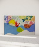 Tête de lit myQuintus : La vie aquatique par Léontine Soulier, modèle en 180cm