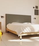 Tête de lit 160 cm Noir Beige Alexia Schroeder Ethnique graphique