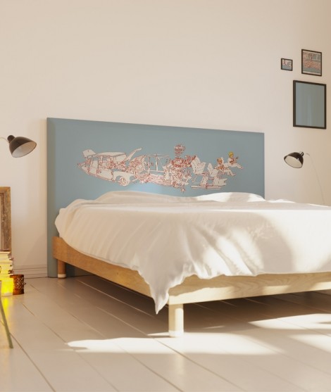Tête de lit 160 cm Bleu Bastien Massot DS