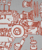 Tête de lit Gris Bastien Massot DS