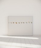 Tête de lit 140 cm Blanc Jaune Bastien Massot Samouraï