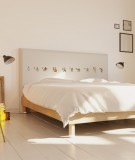 Tête de lit 160 cm Blanc Jaune Bastien Massot Samouraï