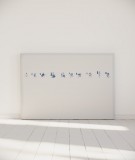 Tête de lit 160 cm Blanc Bleu Bastien Massot Samouraï