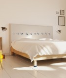 Tête de lit 160 cm Blanc Bleu Bastien Massot Samouraï