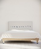 Tête de lit 160 cm Blanc Bleu Bastien Massot Samouraï